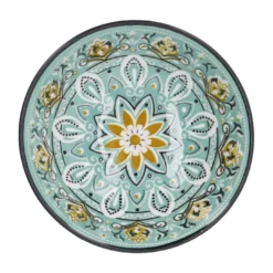 Schale China, hoch, grün/braun, 9.5 cm