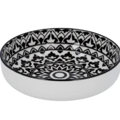 Schale China mit Rand, Orient, schw/wss, 17 cm