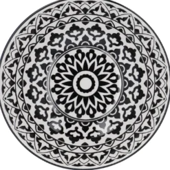 Schale China mit Rand, Orient, schw/wss, 17 cm