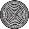 Schale China mit Rand, Stäbchen/Kreis, schw/wss, 17 cm