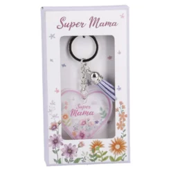 Schlüsselanhänger Herz, Super Mama