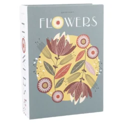 Schmuckbox Buch, Flower/blau
