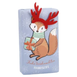 Seife mit Deko, Weihnachten, Fuchs/Geweih, 150 g