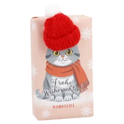 Seife mit Deko, Weihnachten, Katze, 150 g