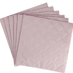 Serviette Artdeco, Prägung, altrosa, 16 Stück