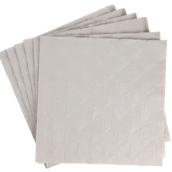 Serviette Artdeco, Prägung, taupe, 16 Stück