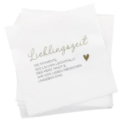 Serviette Spruch/Gäste, Lieblingszeit, 20 Stück