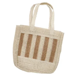 Shopper Streifen, beige, 36 x 40 cm