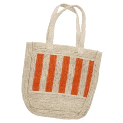 Shopper Streifen, orange, 36 x 40 cm