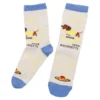Socken Dackel mit Nudel, blau, Größe 35 - 42