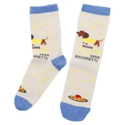 Socken Dackel mit Nudel, blau, Größe 35 - 42