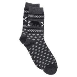 Socke Winter, Herren, Bär/grau, Größe 42-46