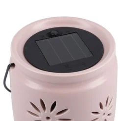 Solar-Laterne Blume, pink, 9 cm