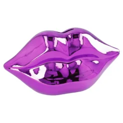 Spardose Lippen, lila, 20 x 10 cm