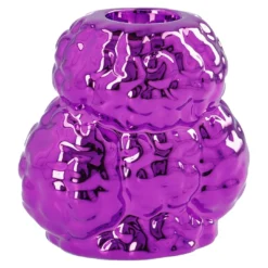 Stabkerzenhalter Pudel, lila, 7 cm