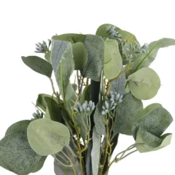 Strauß Eucalyptus/Blüte, Blüten/weiß, 37 cm