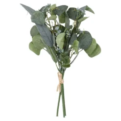 Strauß Eucalyptus/Blüte, Blüten/weiß, 37 cm