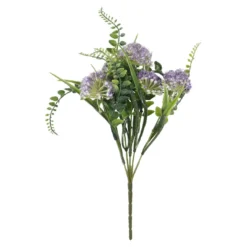 Strauß Pompom/Farn, flieder, 33 cm