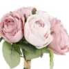 Strauß Rose, 9 Blüten/altrosa, 27 cm