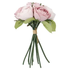 Strauß Rose, 9 Blüten/altrosa, 27 cm