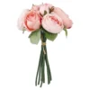 Strauß Rose, 9 Blüten/peach, 27 cm