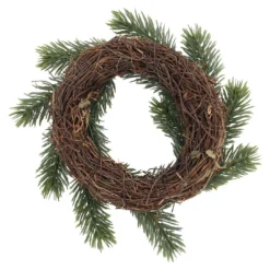 Tannenkranz Rattan, grün, 16 cm
