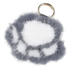 Taschenanhänger Pfote, grau
