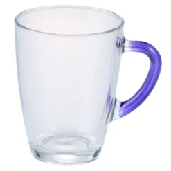 Teeglas mit Farbhenkel, lila, 350 ml