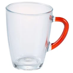Teeglas mit Farbhenkel, orange, 350 ml
