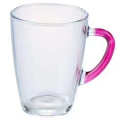 Teeglas mit Farbhenkel, pink, 350 ml