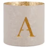 Teelichthalter Buchstabe, A/beige, 7.8 x 7.5 cm