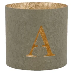 Teelichthalter Buchstabe, A/mint, 7.8 x 7.5 cm