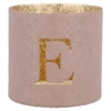 Teelichthalter Buchstabe, E/altrosa, 7.8 x 7.5 cm