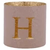 Teelichthalter Buchstabe, H/altrosa, 7.8 x 7.5 cm