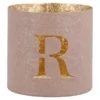 Teelichthalter Buchstabe, R/altrosa, 7.8 x 7.5 cm
