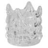 Teelichthalter Tannen-Relief, klar, 8 x 9 cm