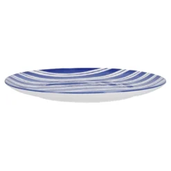 Teller Bali, Streifen/blau, 27 cm