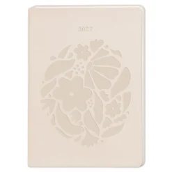 Terminplaner Lederlook, 2027, beige
