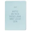 Terminplaner Lederlook, 2027, hellblau