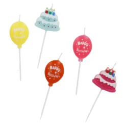 Tortenkerze Geburtstag, Ballons/Torten