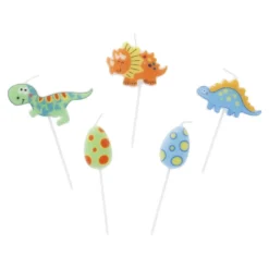 Tortenkerze Geburtstag, 3 Dinos