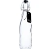 Vorratsflasche mit schwarzem Label, rund, 500 ml