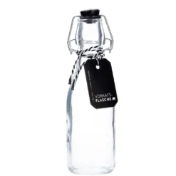 Vorratsflasche mit schwarzem Seil, rund, 250 ml