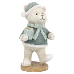 Weihnachtsteddy, Geschenk/grün, 23 cm