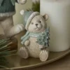 Weihnachtsteddy, sitzend/grün, 10 cm