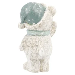 Weihnachtsteddy, winkend/grün, 10 cm