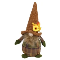 Wichtel Blatt/Blume, braun, 38 cm