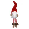 Wichtel-Figur mit Hausschuhen, rot, 60 cm