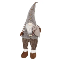 Wichtel-Figur mit Sack, braun, 58 cm