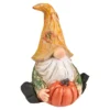 Wichtel Herbst, Kürbis/sitzend, ocker, 12.5 cm